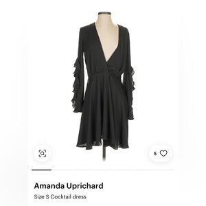 Amanda Uprichard Black Long Sleeve Dress size S